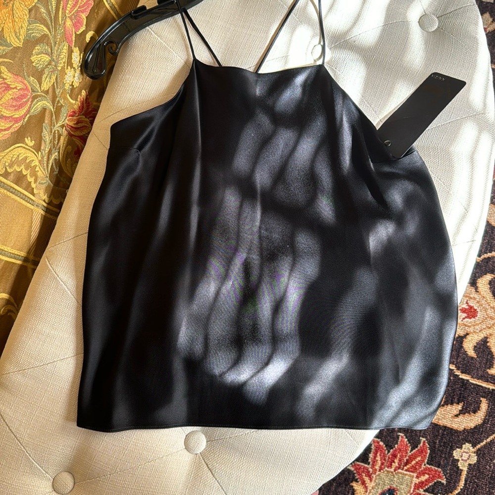 NWT Krizia Black Charmeuse Camisole